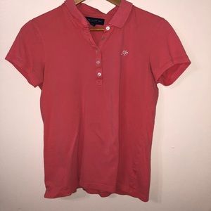 salmon collared shirt